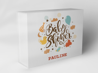 Boîte cadeau "Baby Shower avec étoiles"