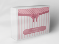 Boîte cadeau "Cœurs et rayures"