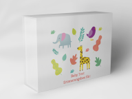 Boîte cadeau "Éléphant Girafe Feuilles"