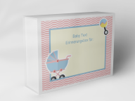 Boîte cadeau "Poussette et rayures"