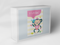 Boîte cadeau « Singe et cœurs »