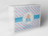 Boîte cadeau "Points et bébé"
