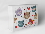 Boîte cadeau "Ours et étoiles"