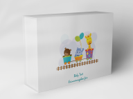 Boîte cadeau "Animaux dans le train"