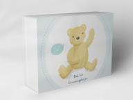 Boîte cadeau "Teddy avec des points"