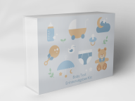 Boîte cadeau "Équipement pour bébé et ours en peluche"