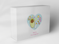 Boîte cadeau "Bébé cœurs et étoiles"