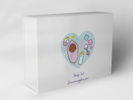 Boîte cadeau "Babyherz avec étoiles"