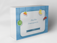 Boîte cadeau "Jouets pour bébé et remorque de voiture"