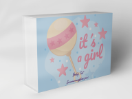 Boîte cadeau "Étoiles et ballon"