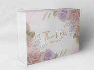 Boîte cadeau "Roses pastel et fleurs"