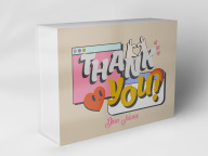 Boîte cadeau "Thank You cœurs"