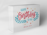 Boîte cadeau "Couronne d'anniversaire et fleurs"