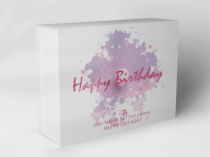 Boîte cadeau "Aquarell Happy Birthday"