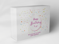 Boîte cadeau "Confettis et Joyeux anniversaire"