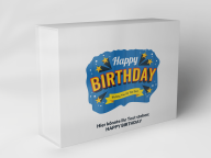 Boîte cadeau "Happy Birthday étoiles"