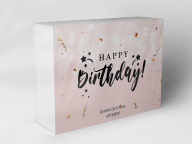 Boîte cadeau "Confettis de fête d'anniversaire"