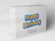 Boîte cadeau "Happy Birthday Schriftzug"