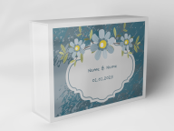 Boîte cadeau "Couronne de fleurs et feuilles"