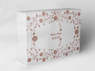 Boîte cadeau "Guirlande florale en rose"