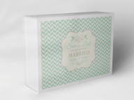 Boîte cadeau "Motif de flèches avec cœurs"