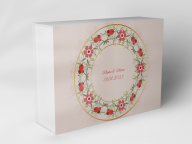 Boîte cadeau "Couronne de fleurs avec des pommes"