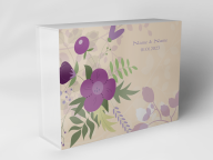 Boîte cadeau "Fleurs et feuilles"