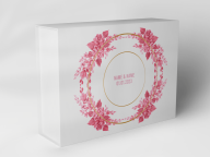 Boîte cadeau "couronne de fleurs rose"