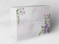 Boîte cadeau "Fleurs de lavande et aquarelle"