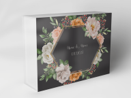 Boîte cadeau "Couronne de fleurs avec des roses"