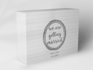 Boîte cadeau « Lignes et phrase de mariage »