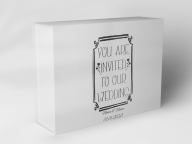 Boîte cadeau "Carte d'invitation de mariage"
