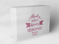 Boîte cadeau "Bridesmaid inscription avec nœuds"