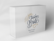 Boîte cadeau "Team Bride couronne de fleurs"