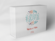 Boîte cadeau "Love avec plumes"