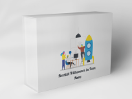 Boîte cadeau "Fusée et travail d'équipe"