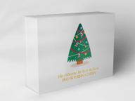 Boîte cadeau "sapin de Noël avec boules"