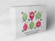 Boîte cadeau "Boules de Noël Flocons de neige"