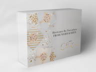 Boîte cadeau "Nœuds de Noël Flocons de neige"