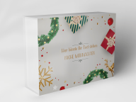 Boîte cadeau "Couronne de Noël et cadeaux"