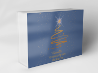 Boîte cadeau "Arbre de Noël avec des étoiles"