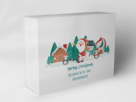 Boîte cadeau "Père Noël et bonhomme de neige"