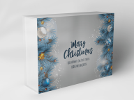 Boîte cadeau "Couronne de Noël et boules"