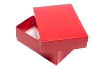 Boîte pliante à couvercle "Modèle en fin de série" en différentes couleurs et tailles