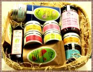 Coffret cadeau "Boîte BBQ dans panier en bambou"