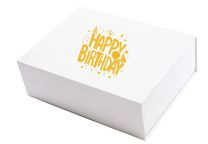 Boîte cadeau "Happy Birthday" différentes couleurs et tailles