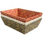 Corbeille cadeau florale carrée en différentes couleurs