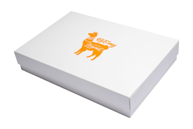 Stülpfaltschachtel  "Lama" 33x22x6/4 cm weiss-037 5105LW33-037x 