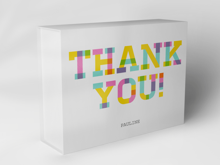 Boîte cadeau "inscription Thank You colorée" 1007_02_0001 