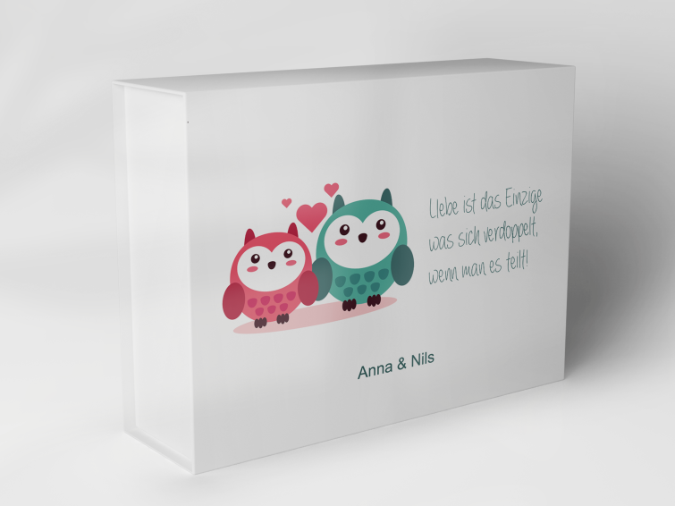 Boîte cadeau "Chouettes et cœurs" 1007_06_0003